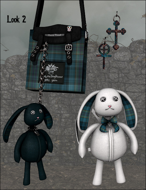 gothic bunny plush