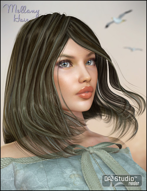 Mellany Hair by: Propschick, 3D Models by Daz 3D