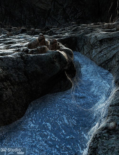 Mystery Cave with Water by: Andrey Pestryakov, 3D Models by Daz 3D