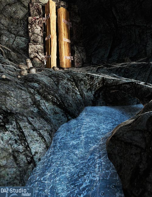 Mystery Cave with Water by: Andrey Pestryakov, 3D Models by Daz 3D