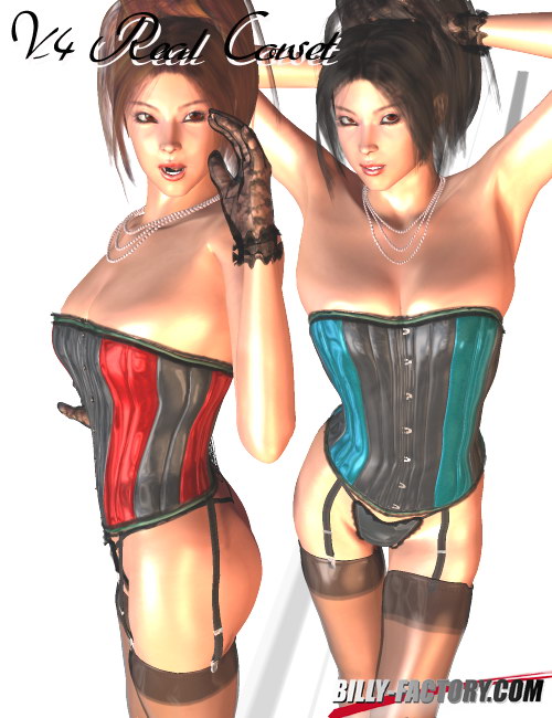 Real Corset Set For V4 by: BILLY-T, 3D Models by Daz 3D