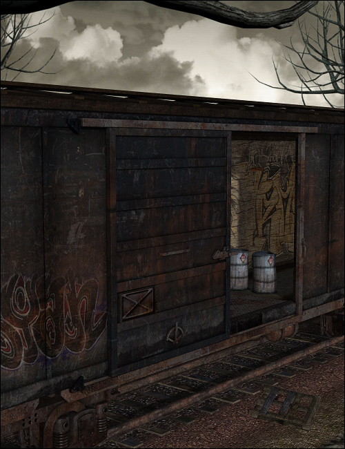 Vandalized Parkside Box Car Vandalized Parkside Box Car by: Sarsa, 3D Models by Daz 3D