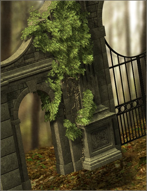 The Secret Garden Gateway by: ForbiddenWhispersFWDesign, 3D Models by Daz 3D