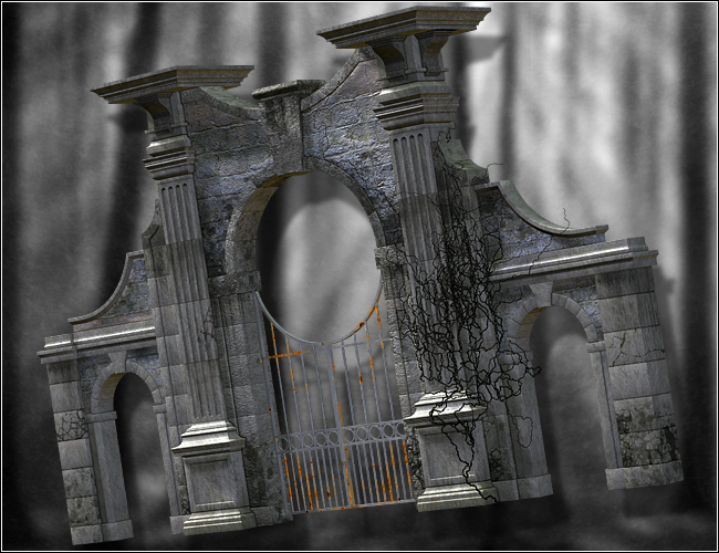 Aged - The Secret Garden Gateway Aged - The Secret Garden Gateway by: FWDesignForbiddenWhispers, 3D Models by Daz 3D