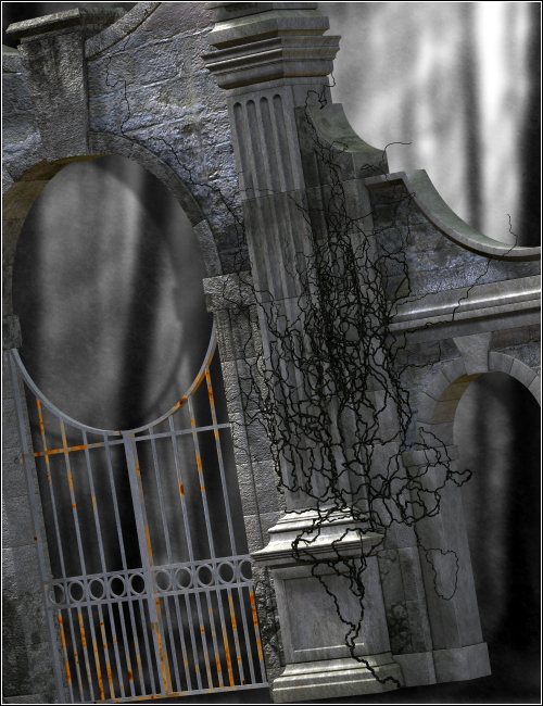Aged - The Secret Garden Gateway by: FWDesignForbiddenWhispers, 3D Models by Daz 3D