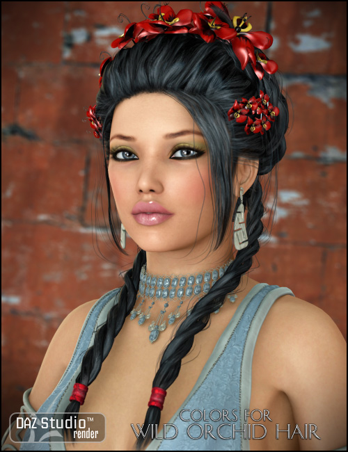 Colors for Wild Orchid Hair | Daz 3D