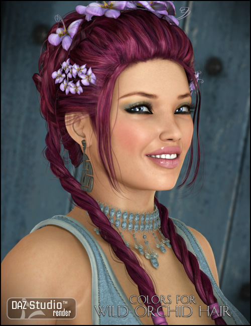 Colors for Wild Orchid Hair by: goldtassel, 3D Models by Daz 3D