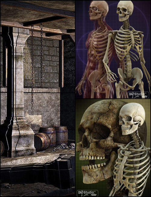 Skeleton Dungeon by: , 3D Models by Daz 3D