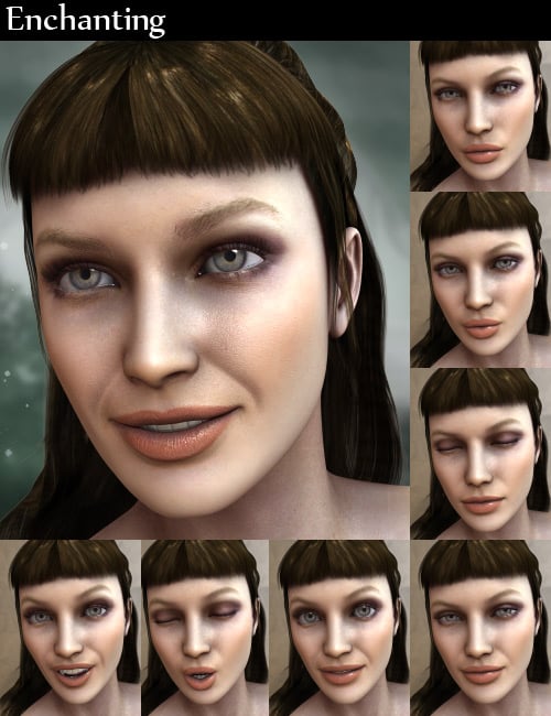 100 Essential Emotions for V4 by: ironman13, 3D Models by Daz 3D