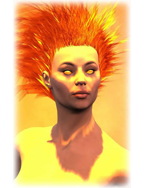 Hothead: A V3 Fantasy Hairstyle by: , 3D Models by Daz 3D