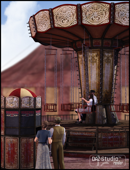 Carousel Swing Ride by: Sarsa, 3D Models by Daz 3D