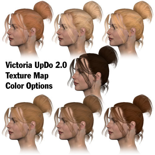 Updo Hairstyle 2.0 by: , 3D Models by Daz 3D