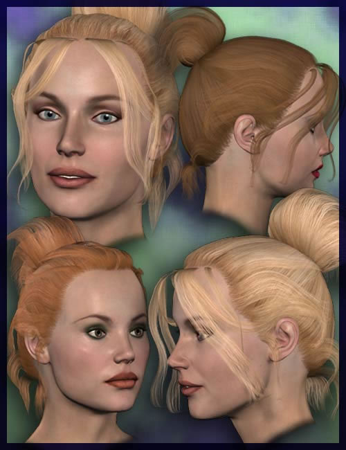 Updo Hairstyle 2.0 by: , 3D Models by Daz 3D
