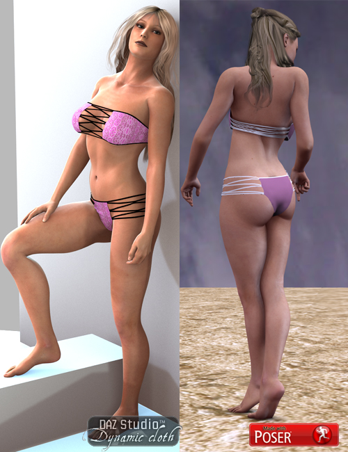 Victoria 4 Dynamic Bikini Bundle by: SimonWMOptiTex, 3D Models by Daz 3D
