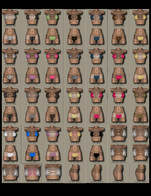Dynamic Bikini for Poser by: OptiTexSimonWM, 3D Models by Daz 3D