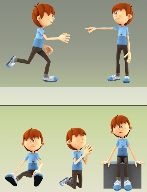 Actions for Toon Generation by: , 3D Models by Daz 3D