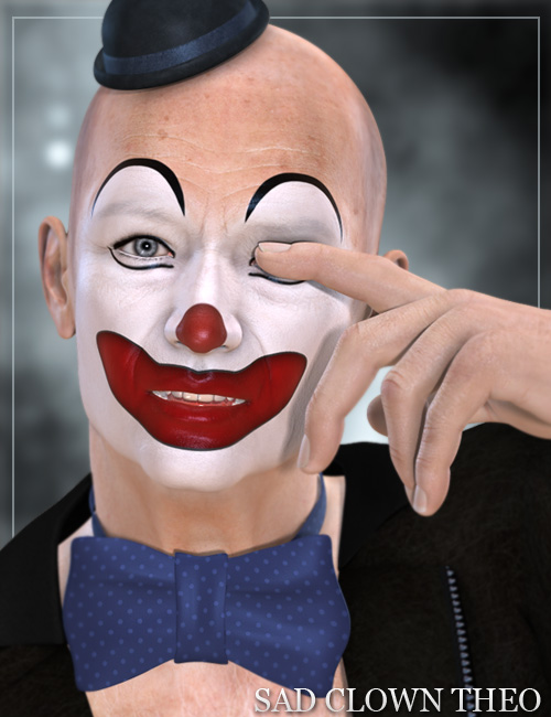 Sad Clown Theo by: Raiya, 3D Models by Daz 3D