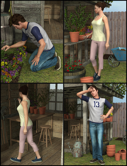 Garden Shed Poses Garden Shed Poses by: Digiport, 3D Models by Daz 3D