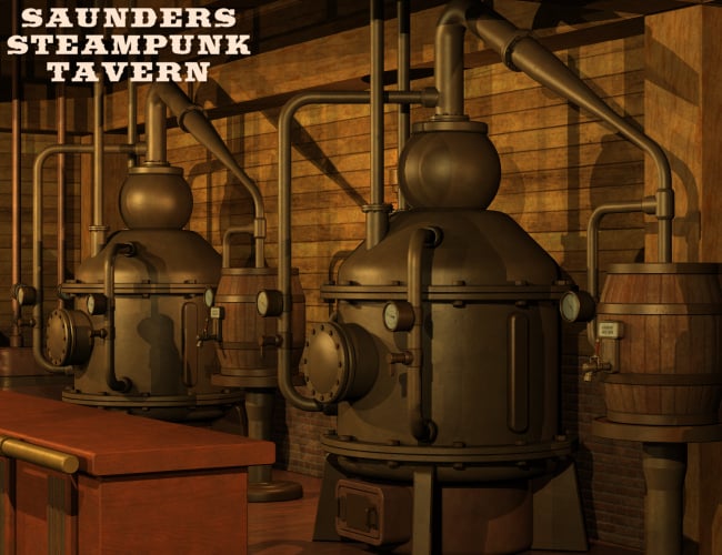 Saunders Steampunk Tavern Saunders Steampunk Tavern by: Nightshift3D, 3D Models by Daz 3D