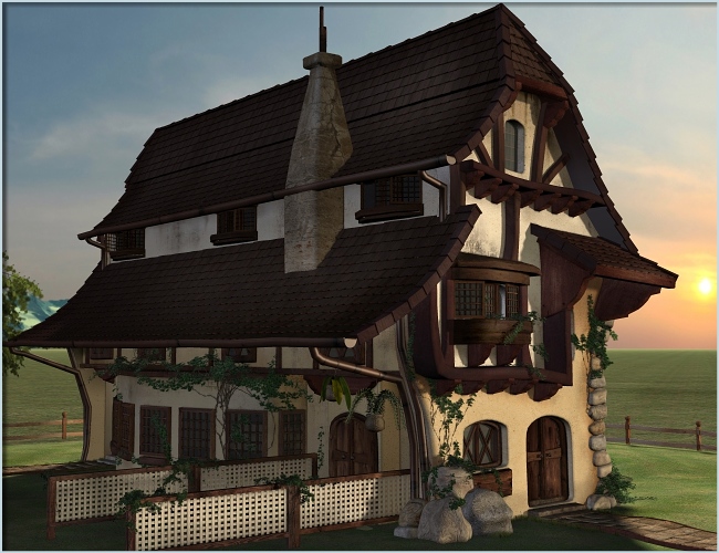 Fern Lea Cottage Fern Lea Cottage by: Magix 101, 3D Models by Daz 3D