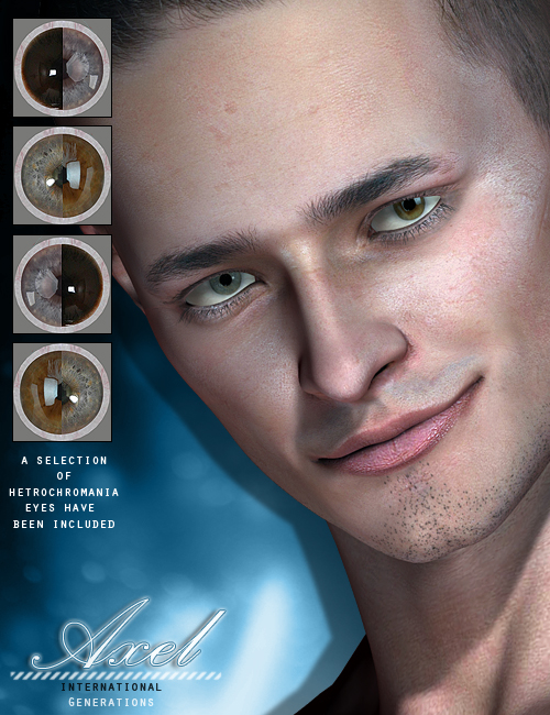 Axel International Generations by: ForbiddenWhispersJSGraphicsMale-M3dia, 3D Models by Daz 3D