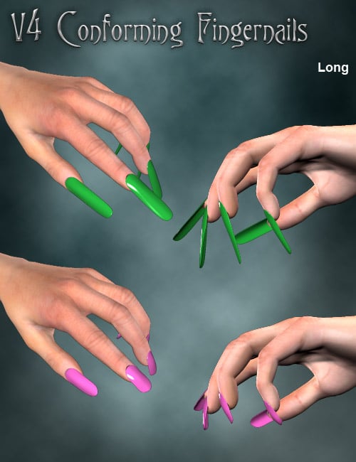 V4 Conforming Fingernails V4 Conforming Fingernails by: Lyrra Madril, 3D Models by Daz 3D