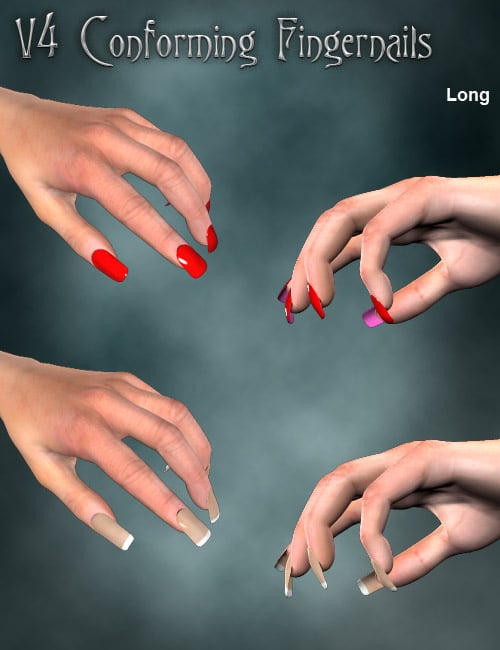 V4 Conforming Fingernails V4 Conforming Fingernails by: Lyrra Madril, 3D Models by Daz 3D