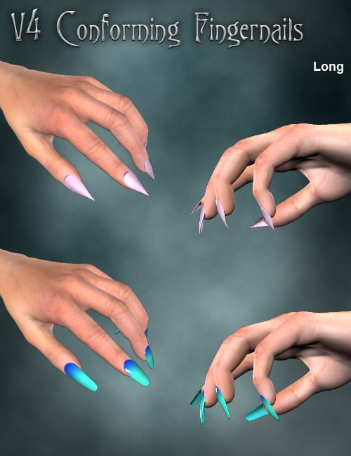 V4 Conforming Fingernails V4 Conforming Fingernails by: Lyrra Madril, 3D Models by Daz 3D