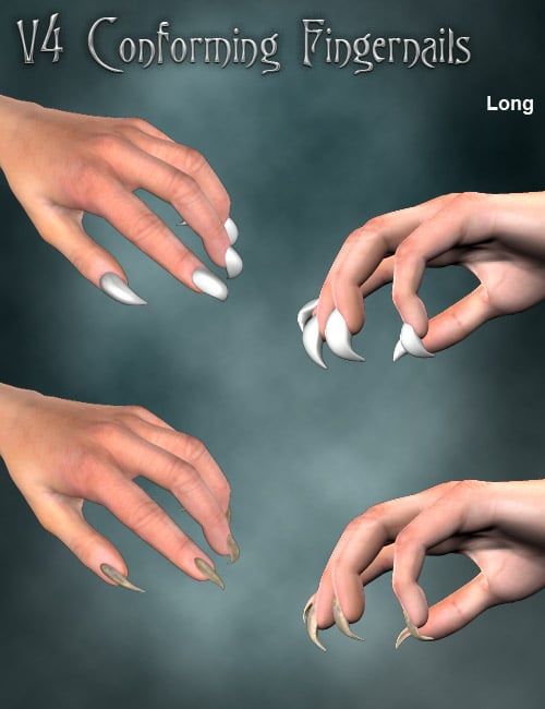 V4 Conforming Fingernails V4 Conforming Fingernails by: Lyrra Madril, 3D Models by Daz 3D