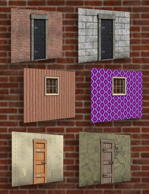 Backdrops Made Easy Windows and Doors by: blondie9999, 3D Models by Daz 3D