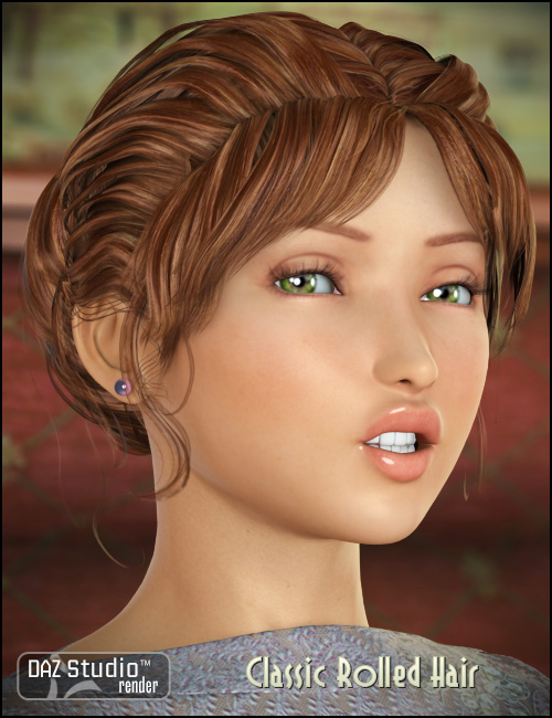 Classic Rolled Hair Classic Rolled Hair by: goldtassel, 3D Models by Daz 3D