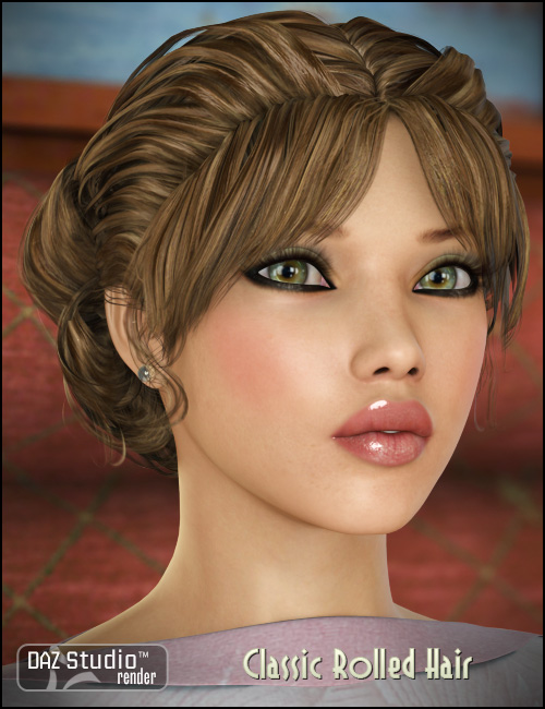 Classic Rolled Hair by: goldtassel, 3D Models by Daz 3D