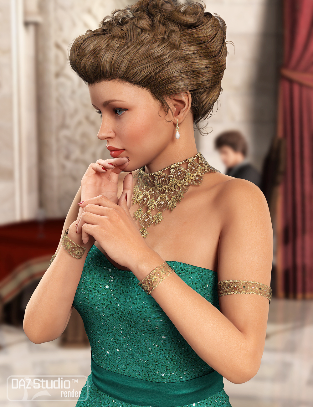 Glitter Fantasy for the Fantasy Collar by: LaurieS, 3D Models by Daz 3D