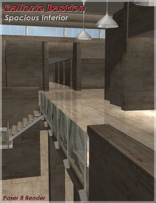 Gallerie Bastion Spacious Interior Gallerie Bastion Spacious Interior by: FirstBastion, 3D Models by Daz 3D