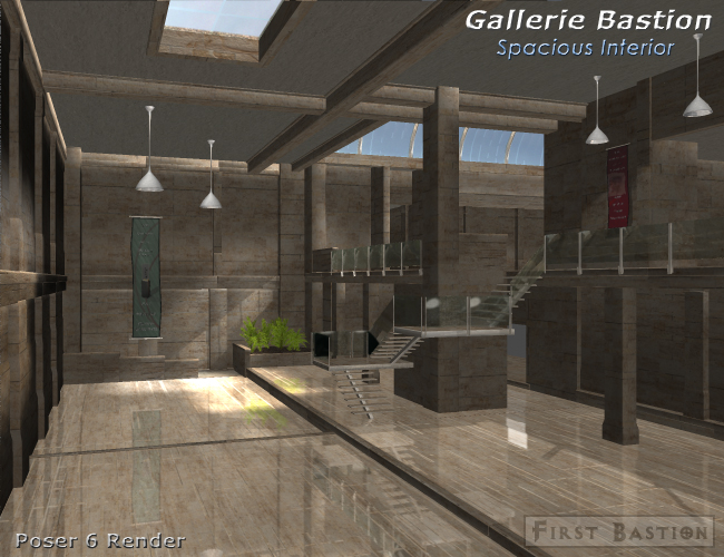 Gallerie Bastion Spacious Interior by: FirstBastion, 3D Models by Daz 3D