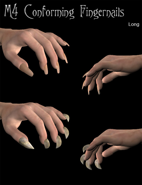 M4 Conforming Fingernails by: Lyrra Madril, 3D Models by Daz 3D