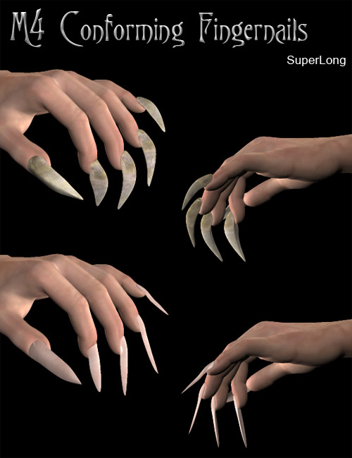 M4 Conforming Fingernails M4 Conforming Fingernails by: Lyrra Madril, 3D Models by Daz 3D