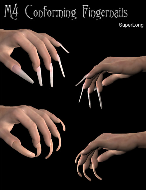 M4 Conforming Fingernails by: Lyrra Madril, 3D Models by Daz 3D
