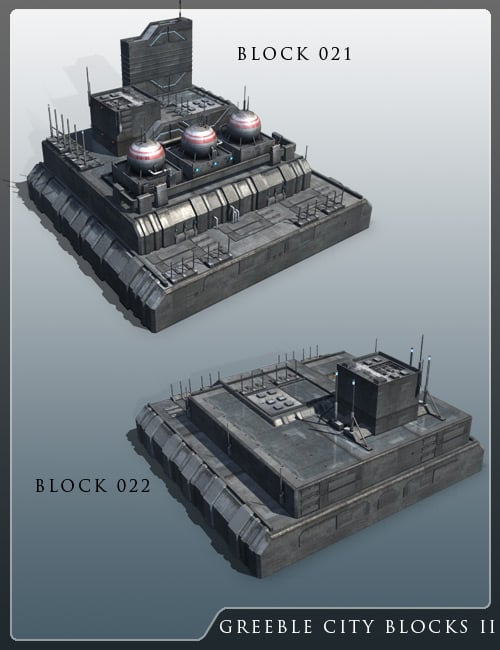 Greeble City Blocks 2 Greeble City Blocks 2 by: Stonemason, 3D Models by Daz 3D
