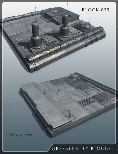 Greeble City Blocks 2 by: Stonemason, 3D Models by Daz 3D