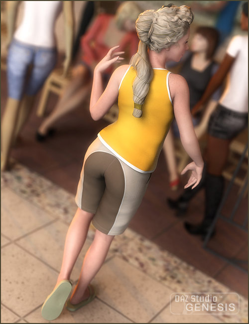 Casual Surf Wear  for Genesis by: , 3D Models by Daz 3D