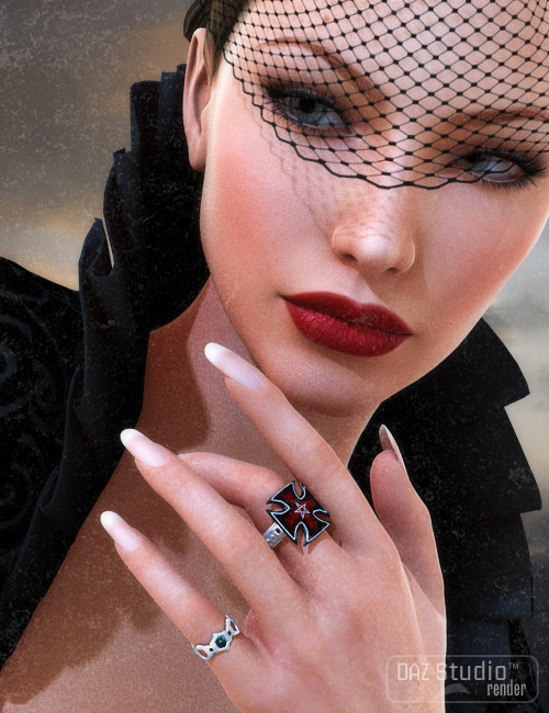 Just Rings Goth by: inception8, 3D Models by Daz 3D