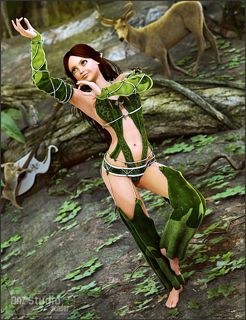 Elven Nymph by: LesthatVal3dart, 3D Models by Daz 3D