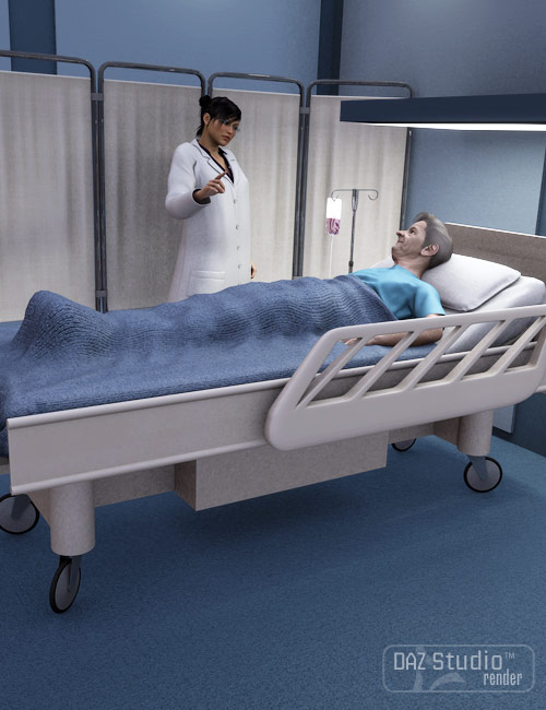 Hospital Bed by: Valandar, 3D Models by Daz 3D
