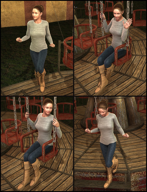 Carnival Ride Poses | Daz 3D