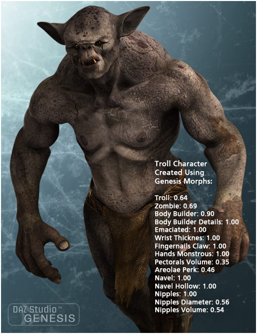 Troll for Genesis by: , 3D Models by Daz 3D