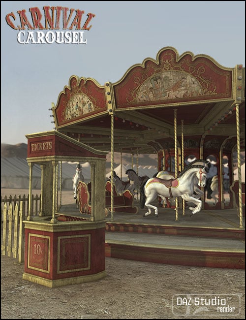 Carnival Carousel by: Jack Tomalin, 3D Models by Daz 3D