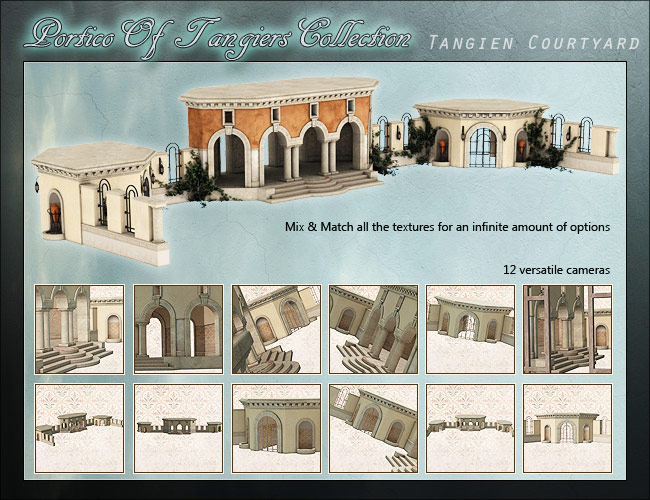 Tangien Courtyard by: ForbiddenWhispersFWDesign, 3D Models by Daz 3D