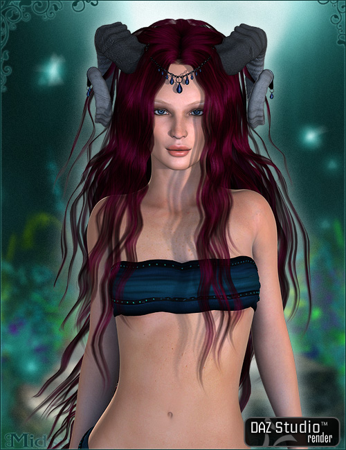 Midsummer Night Dream Hair for Genesis by: Valea, 3D Models by Daz 3D