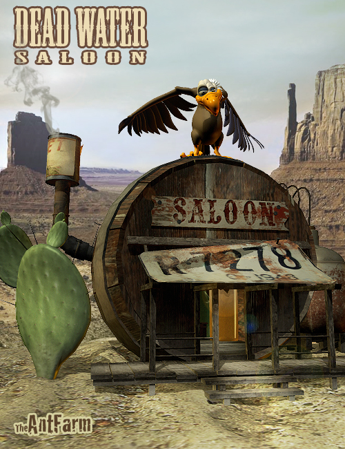 DeadWater Saloon by: The AntFarm, 3D Models by Daz 3D